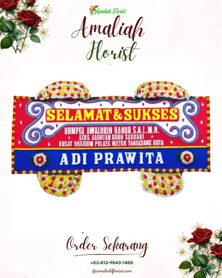 Papan Bunga Ucapan Selamat Pendosawalan